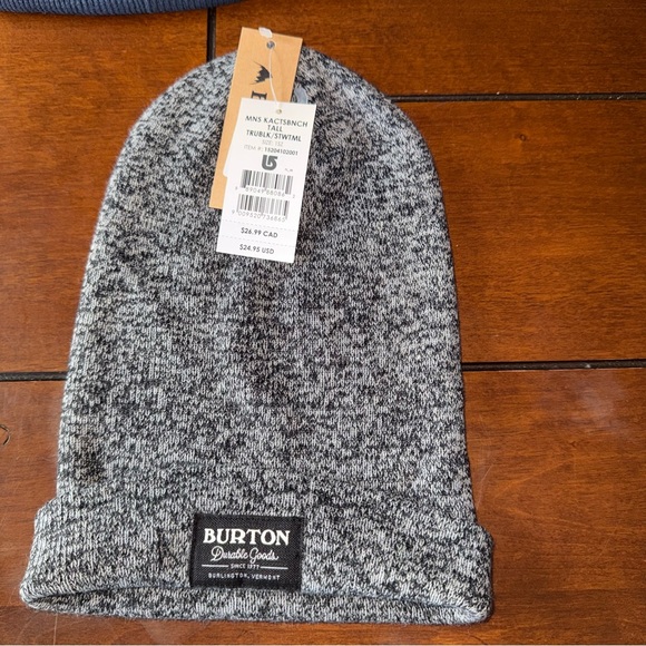 NEW Burton Tall Charcoal Knit Beanie - Picture 3 of 4